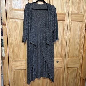 Women's Gray Open Front Cardigan